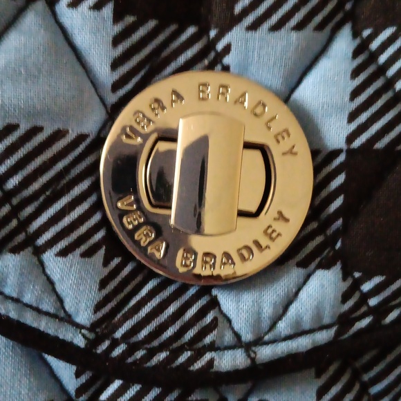 Vera Bradley Cornflower Blue Black Wallet - Picture 2 of 14